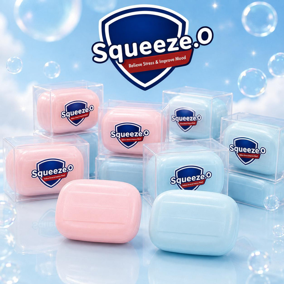 Jabón Squishy Antiestrés – Juguete Sensorial Suave por Fuera y Crujiente por Dentro