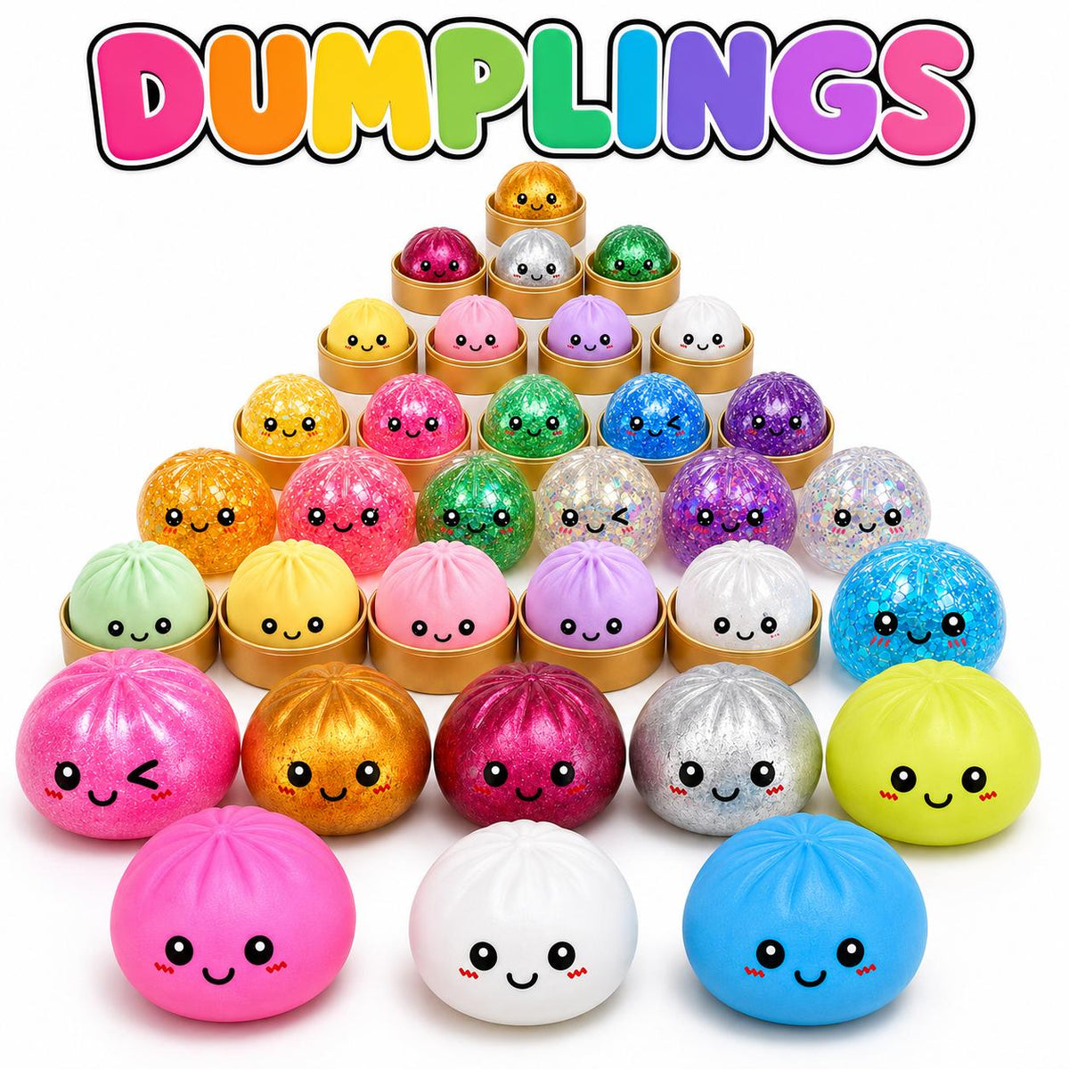 Dumplings Squishy – Juguete Antiestrés con Relleno Tipo Slime