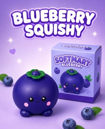 Blueberry Jumbo Squishy 🫐 – Juguete Antiestrés con Relleno de Espuma