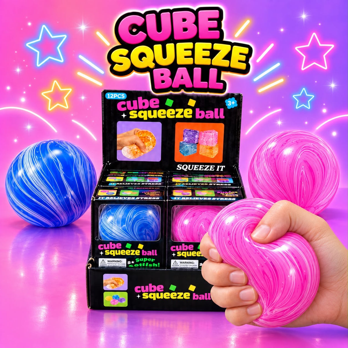 Cube Ball Squeeze Antiestrés – Juguete Sensorial con Textura Sugar