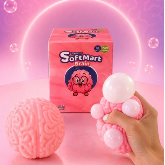 Cerebro Squishy Jumbo 🧠 – Juguete Antiestrés con Relleno de Espuma