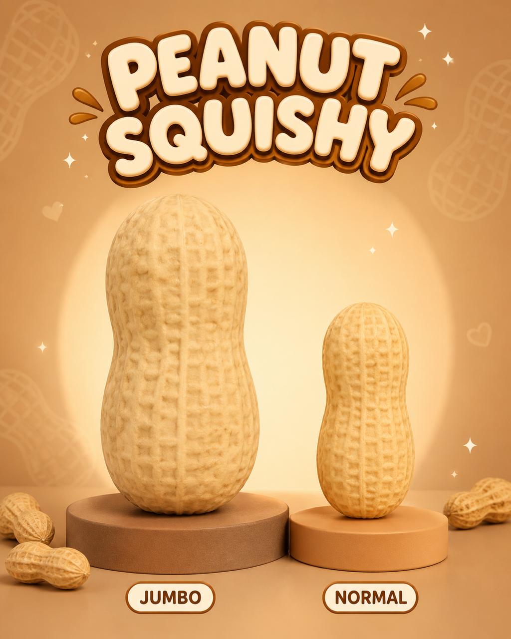 Peanut Squishy Jumbo Antiestrés – Juguete Sensorial con Relleno de Espuma
