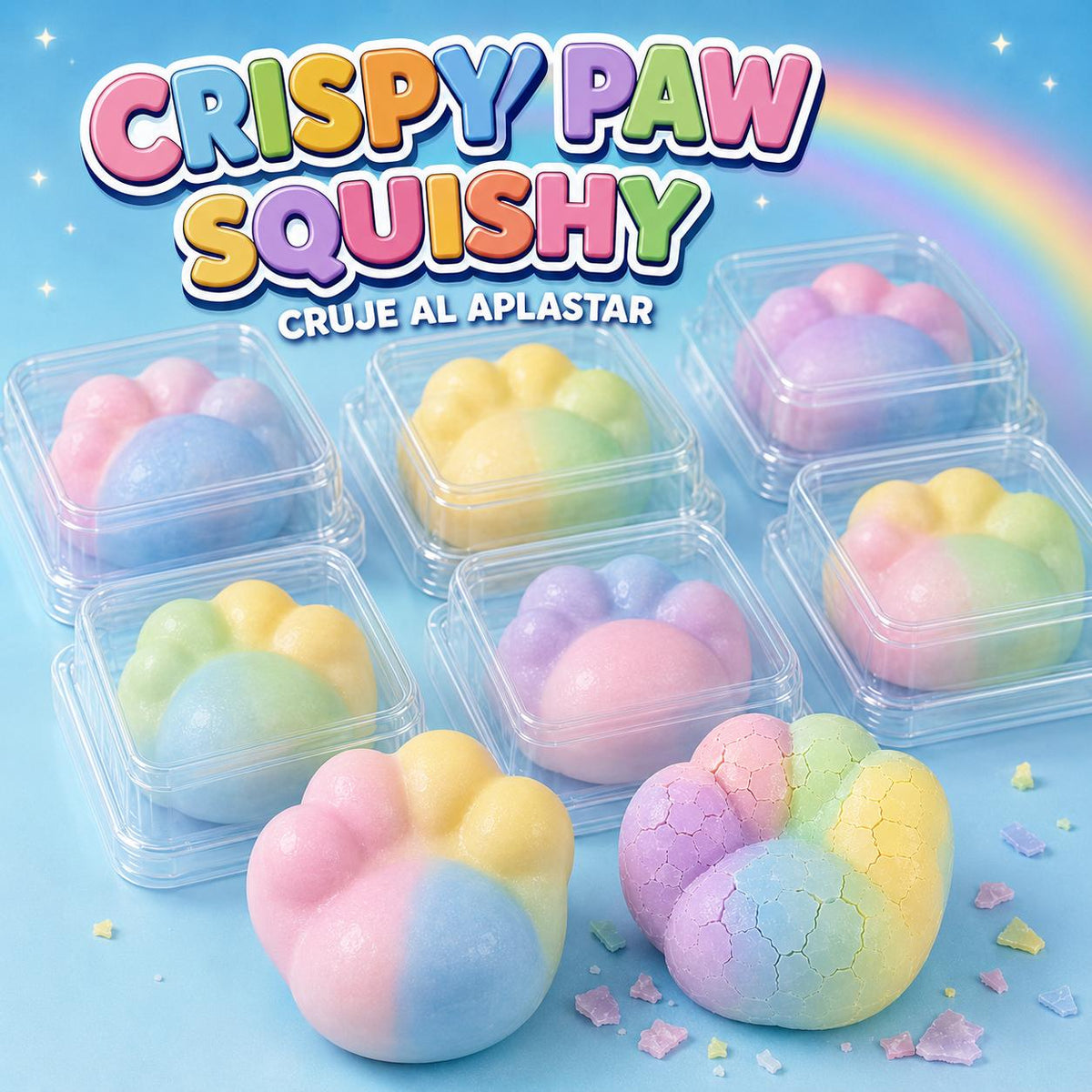 Crispy Paw Squishy – Juguete Sensorial con Cera Crujiente y Masita Interior
