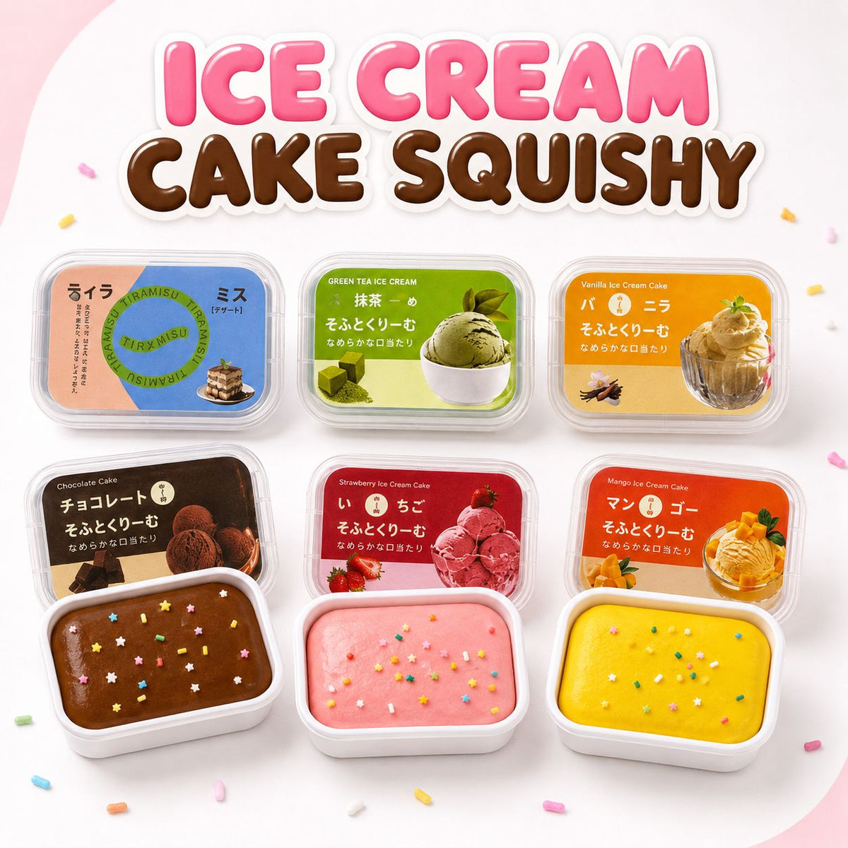 Helado Squishy Antiestrés – Slow Rise con Aroma a Dulce