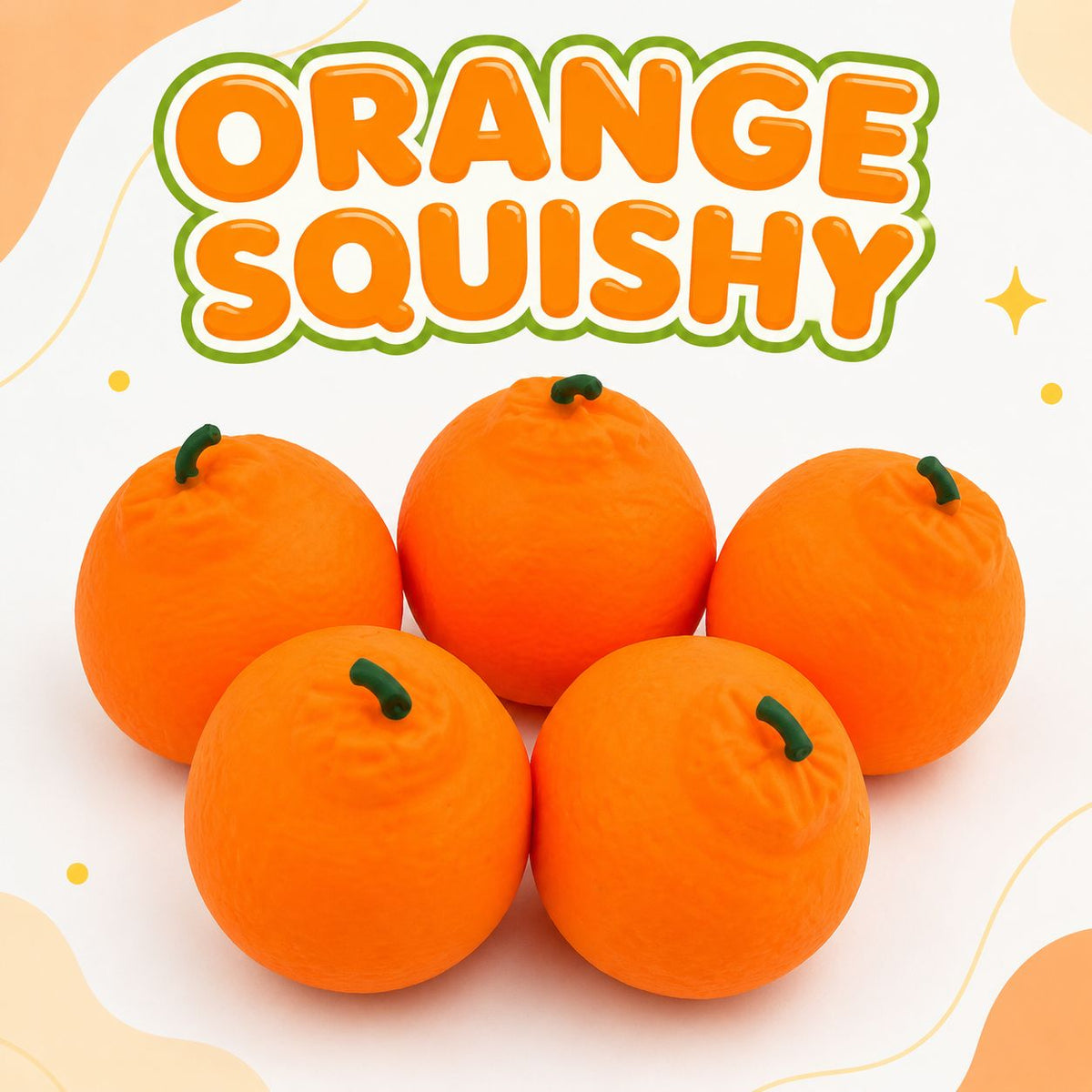 Naranja Jumbo Squishy Antiestrés – Juguete Sensorial con Relleno de Espuma