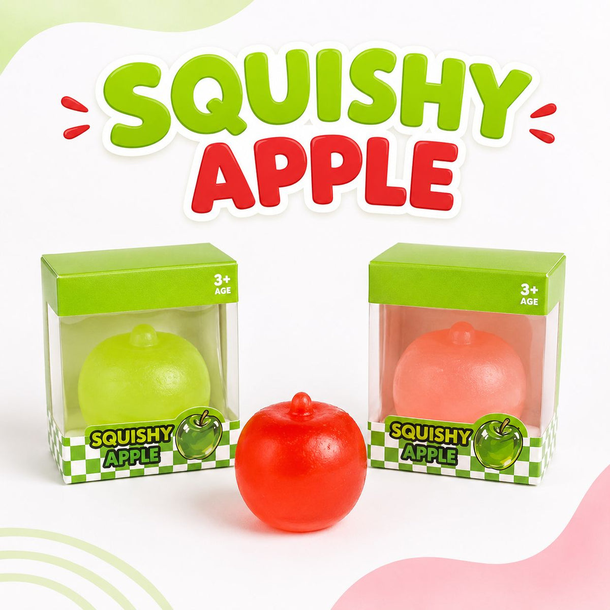 Manzana Squishy Antiestrés – Juguete Sensorial de Silícón Suave