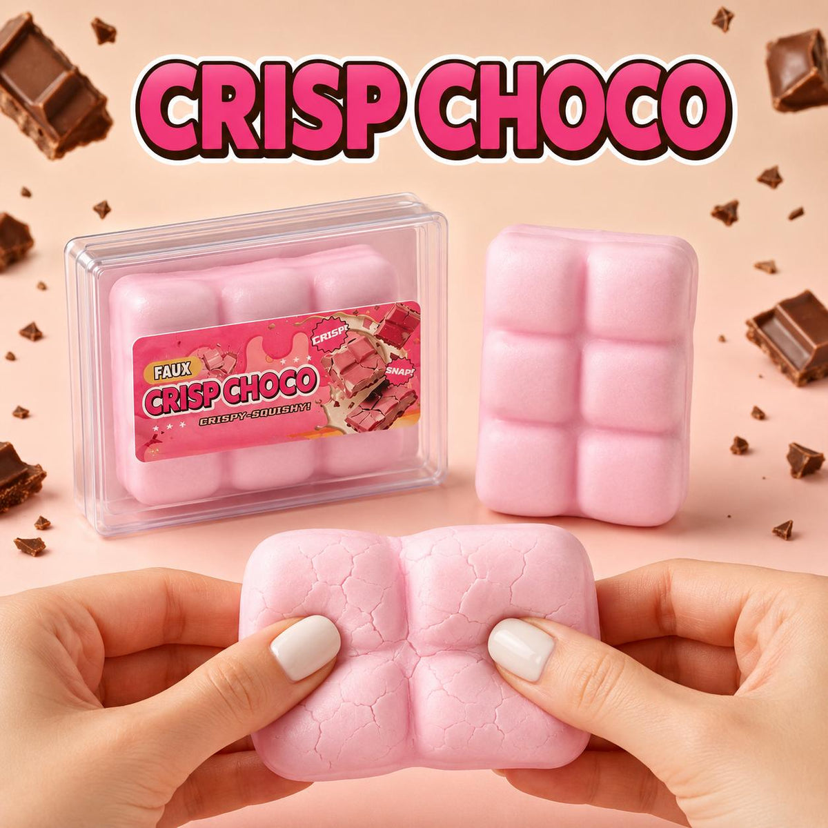Chocolate Crujiente Squishy Cubierto de Cera – Juguete Sensorial Antiestrés