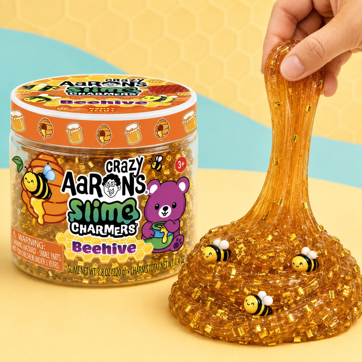 Crazy Aaron's Slime Beehive – Slime Brillante con Abejas Incluidas